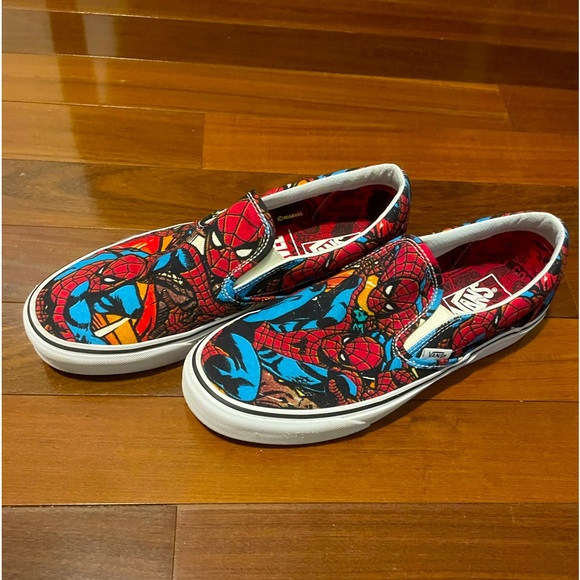 spider man slip on vans